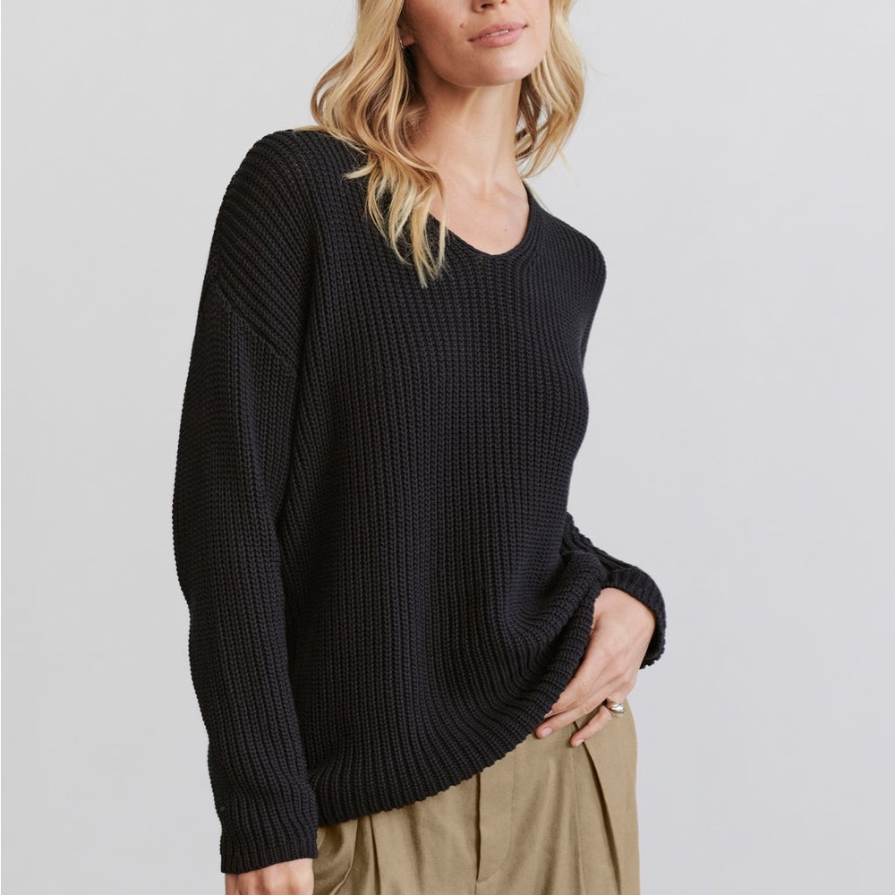 🆕 Jenni Kayne Cotton Cabin Sweater - Black